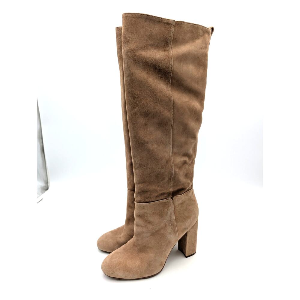 Sam Edelman Caprice Knee High Block Heel Boots Women's Tan Size US8M EU38